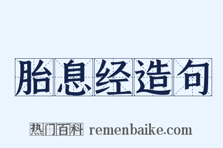 胎息经造句是什么意思的图片